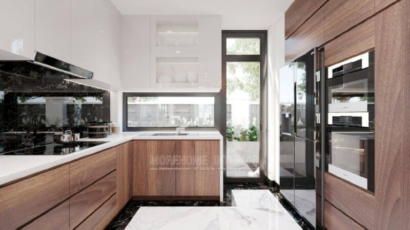 Là một người phụ nữ trong gia đình việc có một mẫu tủ bếp hoàn hảo vừa đáp ứng mọi công năng vừa đem lại cần thiết cũng như phát triển mạnh mẽ vật liệu nội thất, tính thẩm mỹ ngày càng khắt khe, bạn có thể nhanh chóng có được mẫu thiết kế nội thất phòng bếp tuyệt đẹp cho mình như trong mẫu thiết kế không gian phòng bếp tại biệt thự Vinhomes Imperia Hải Phòng. Thiết kế phòng bếp, tủ bếp gỗ An Cường