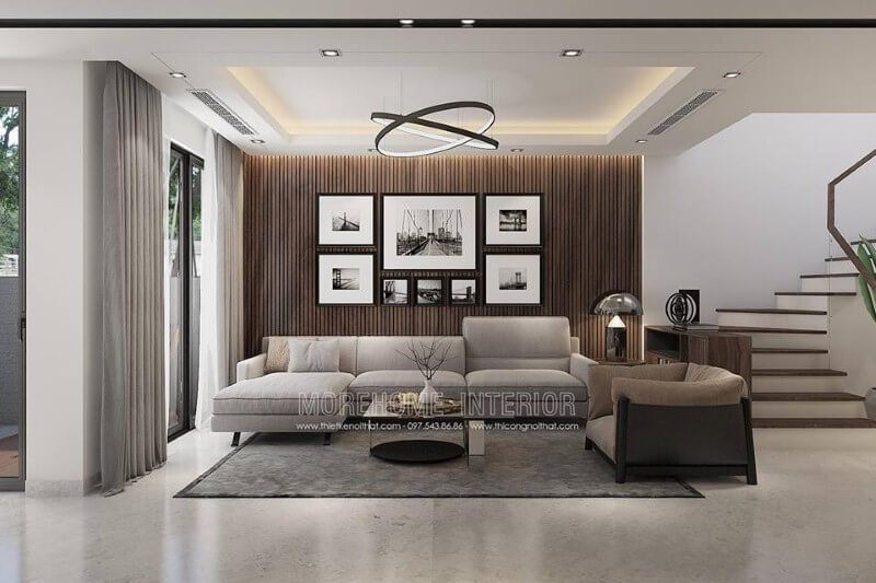 Sofa bọc nhung đẹp vừa có điểm tựa khi bạn ngả lưng, vừa có không gian rộng để bạn tiếp khách là lựa chọn tuyệt vời trong không gian chính - phòng khách ngôi nhà.