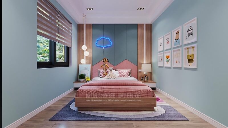 Mẫu tranh canvas với hình họa hoạt hình độc đáo tô điểm thêm cho phòng ngủ của con